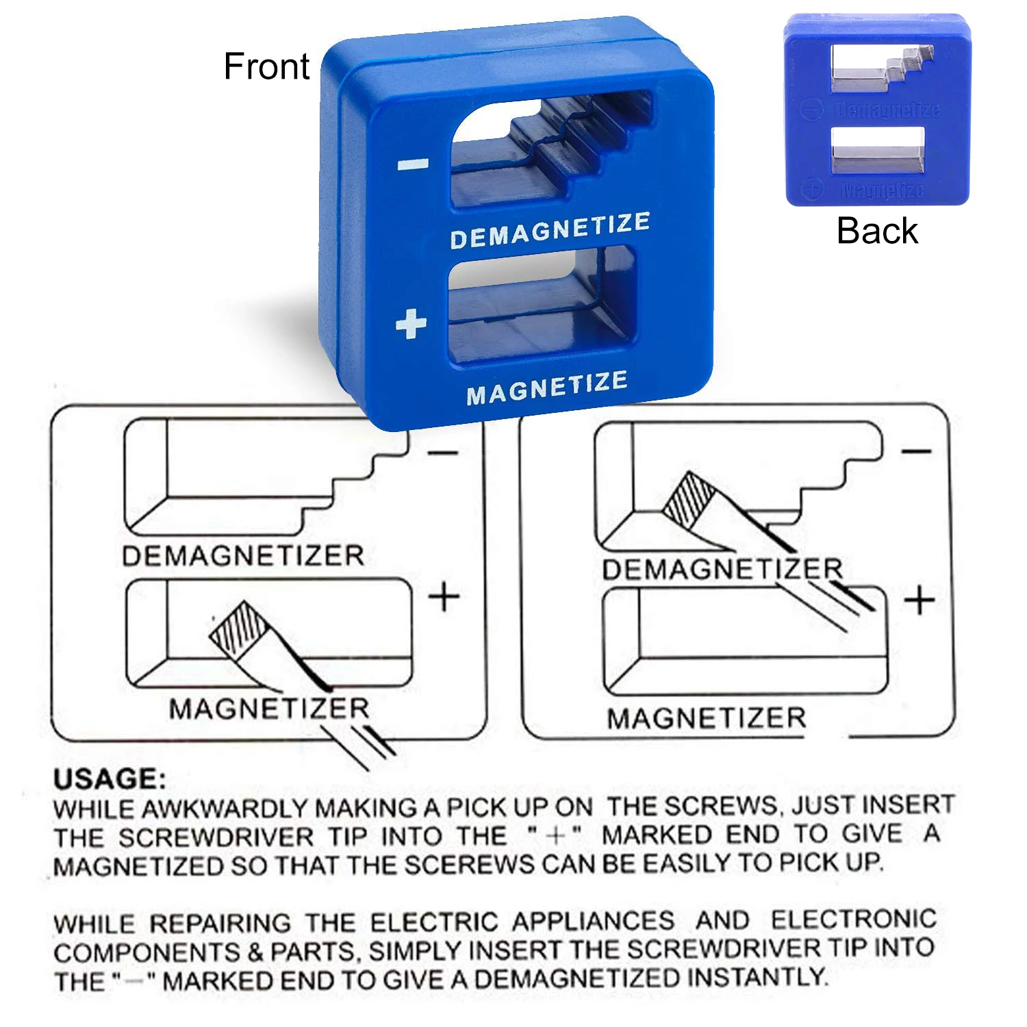 Screwdriver 2 in 1 Magnetizer Demagnetizer Professional Magnetizing Pickup Tool for Screw Driver Drill Bit Hand Tool Parts - Image 7