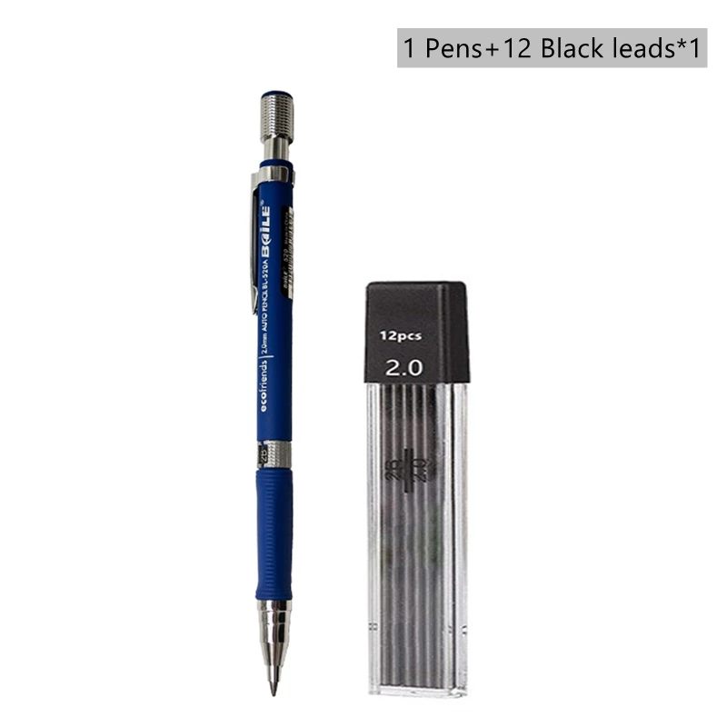 Mechanical Pencil Set 2.0 mm with 2B Black/Colors Lead Refill For Writing Sketching Art Drawing Painting School Automatic Pencil - Image 14