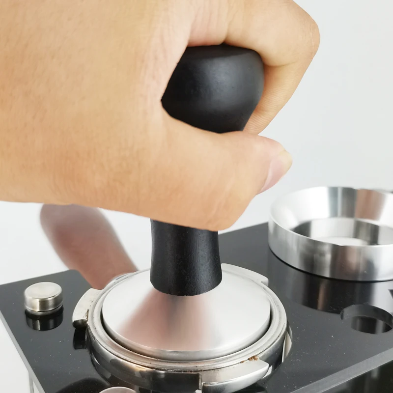 51mm/53mm/58mm Espresso Tamper Black Wood Handle Distributor Coffee Tampers Accessories Tools For 51/54/58mm Portafilters - Image 3
