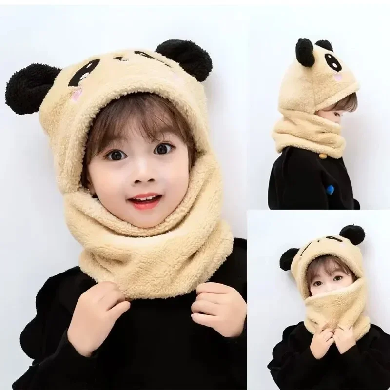 Hot Sell Autumn And Winter Warm Children's Hats And Neck Gaiter Set Rabbit Hat Girls' Fleece Hat - Image 3