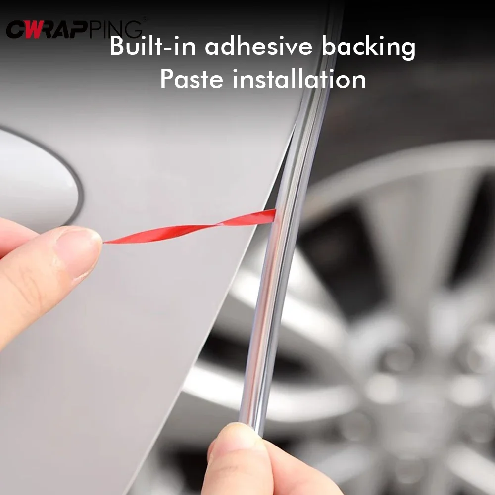 5M Car Door Edge Sealing Strip Transparent PVC Scratch Protector Strip Anti-collision Stickers Door Anti-scratch Car Accessories - Image 2