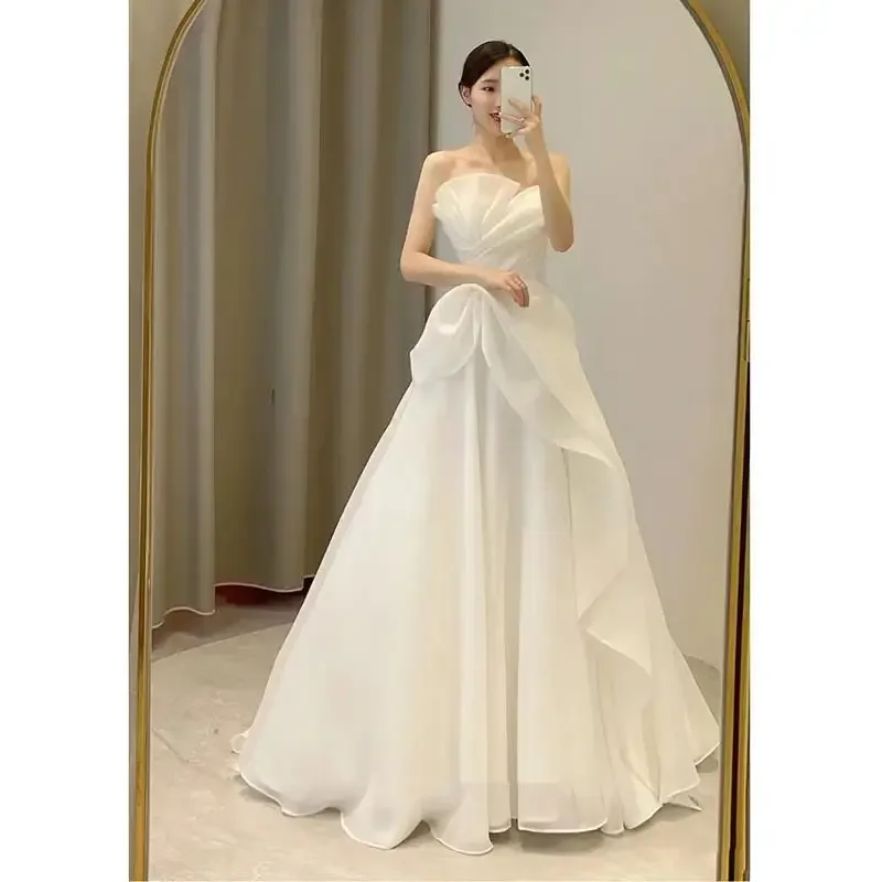 Robe De Mariee New Wedding Dresses Strapless Fashion Cheap Bride Dress Vestidos De Novia - Image 7