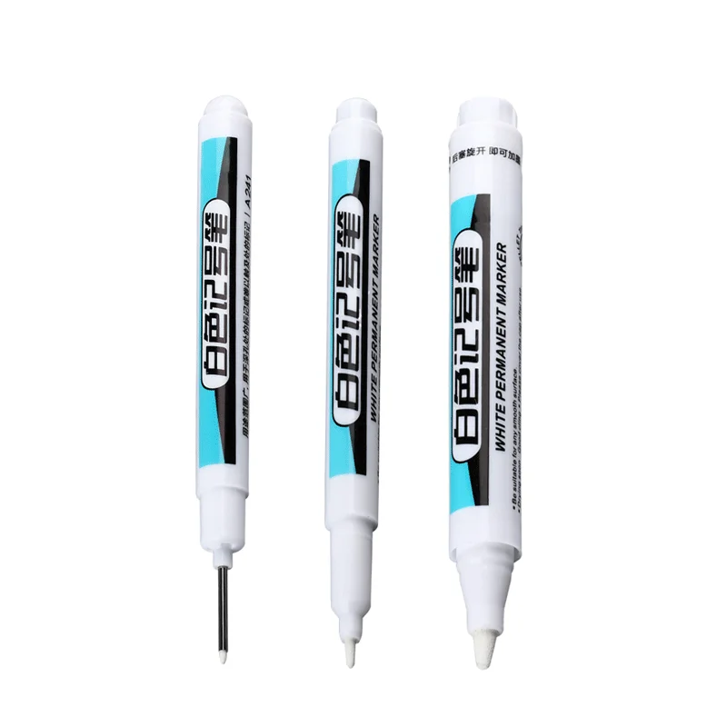 1/4Pcs White Permanent Paint Pen set for Wood Rock Plastic Leather Glass Stone Metal Canvas Ceramic Deep Hole Marker 0.7mm - Image 25