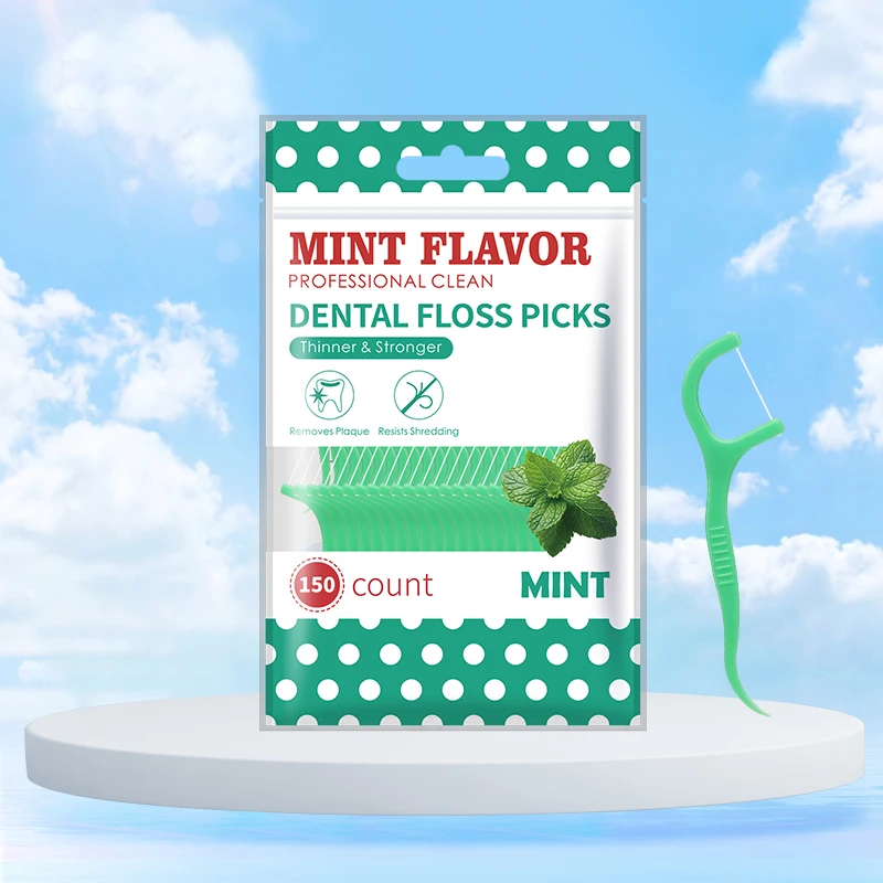 Mint dental floss stick - home portable disposable care dental floss stick - oral care - deep cleaning - interdental cleaning - Image 8