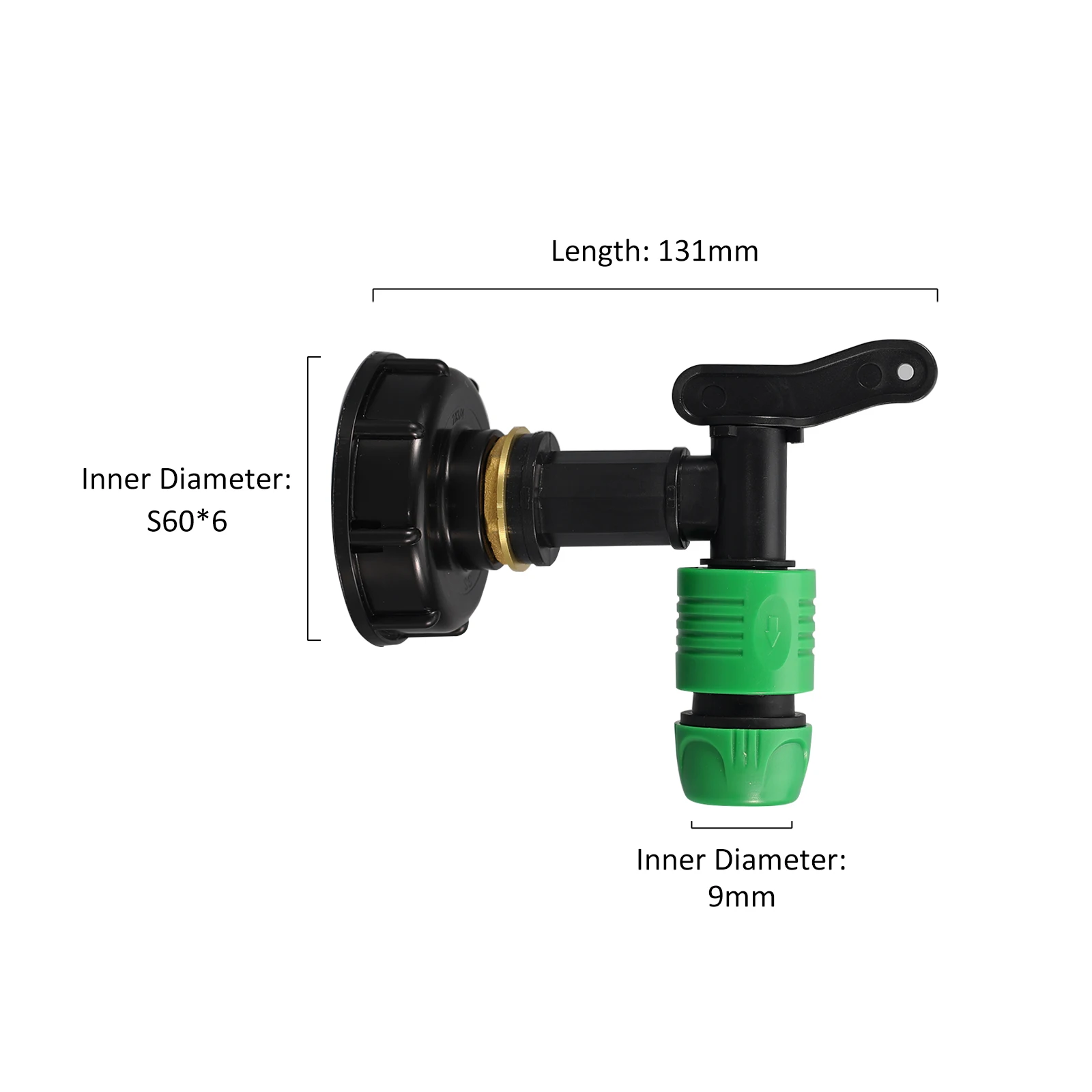 S60x6 Coarse Thread IBC Tank Tap Connecter X 1/2'' 3/4'' Water Coupling Adapter 1000L Garden Home Replacement Valve Fitting - Image 12