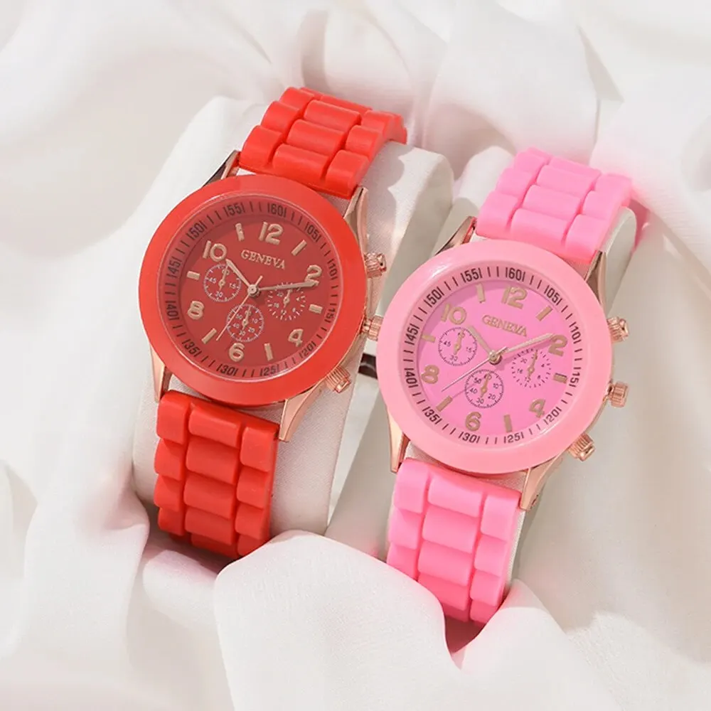 2Pcs Luxury Women's Watch Set Fashion Luxury Elegant Alloy Wristwatch Silicone Strap Couple Watch Men Quartz Holiday Gifts - Image 7