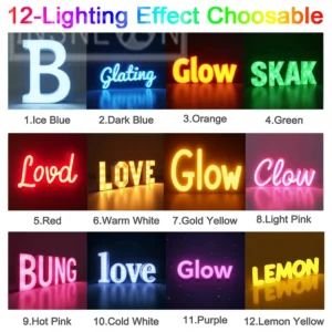 Custom Personalized LED Light Up Sign 3D Metal Letters For Outdoor Business Storefront Waterproof Illuminated Backlit Signage