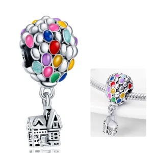 Hot Sale Charms Bead 925 Sterling Silver Pixar Up House & Balloons Dangle Fit Bangle Bracelet Necklace DIY Jewelry