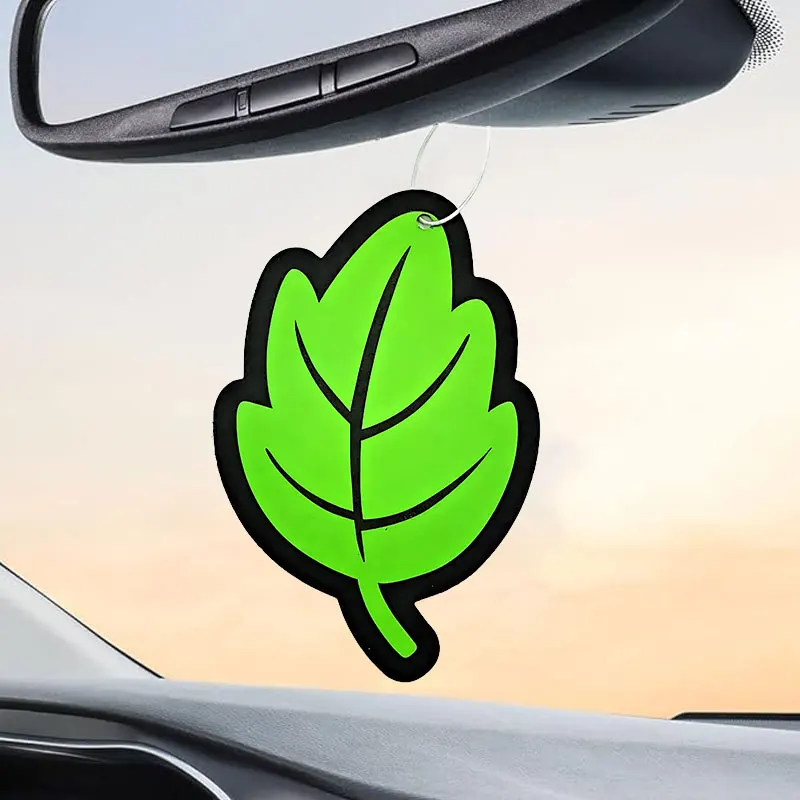 3-60pcs Car Air Freshener Natural Scented Tea Paper Auto Hanging Vanilla Perfume Fragrance Leaf Shape Car Accessories Interior - Image 4