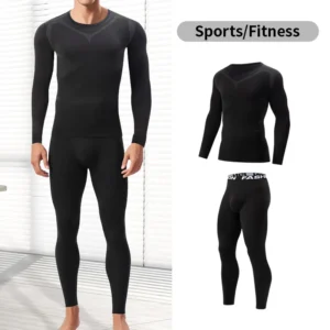 2 Pcs Spring And Autumn Men's Long-sleeved Trousers Sports Suit Fitness Running Jogging Bottoming Clothes License To Train Pants