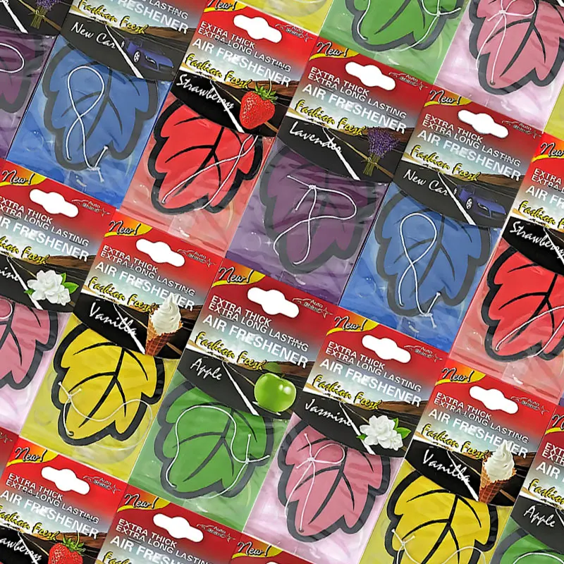 3-60pcs Car Air Freshener Natural Scented Tea Paper Auto Hanging Vanilla Perfume Fragrance Leaf Shape Car Accessories Interior - Image 5