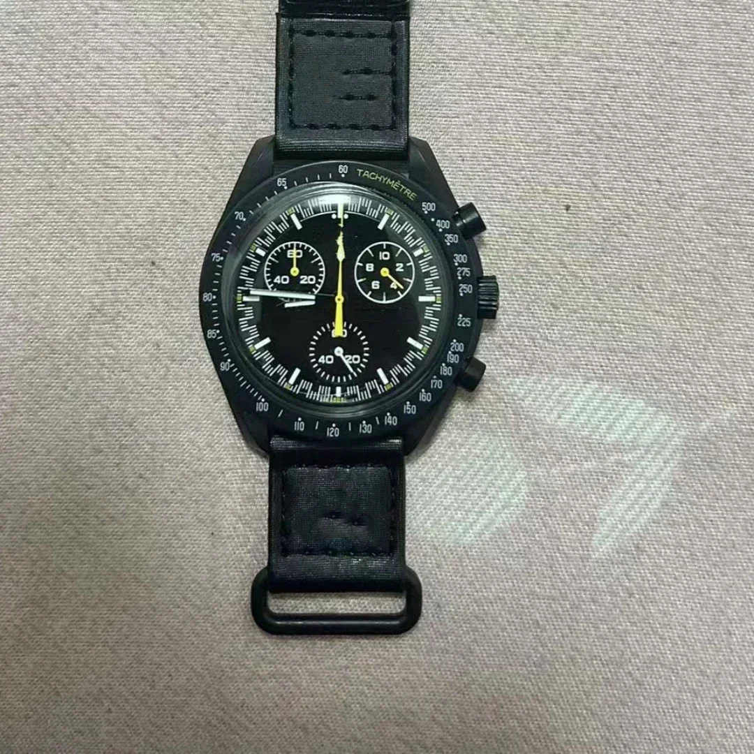 2025 Newest High Quality Wantch Men's and Women's Moon Mercury Quartz Chronograph Watch Celestial Galaxy Dial 6-Hand Hot Sale - Image 7