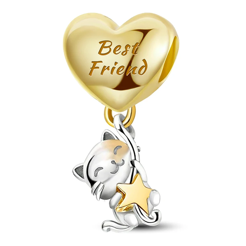 Fit Pan 925 Original Bracelets Love Heart Flower Four Leaf Clover Turtle 925 Silver Charms Beads DIY Birthday Jewelry Gift - Image 16