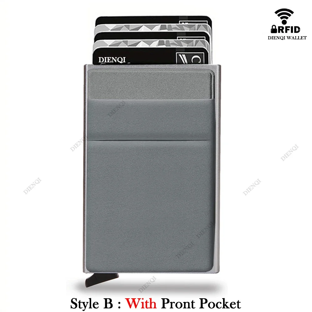 Rfid Credit Card Holder Men Thin Slim Mini Minimalist Wallets Luxury Metal Bank ID Cardholer Case Wallet for Men Carteras Choice - Image 9