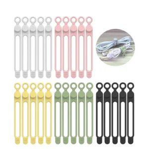 Silicone Cable Ties,Cord Organizer,Cable Straps,Reusable Cord Ties,Travel Cable Organizer ,Cute Elastic Tie, Wire Ties