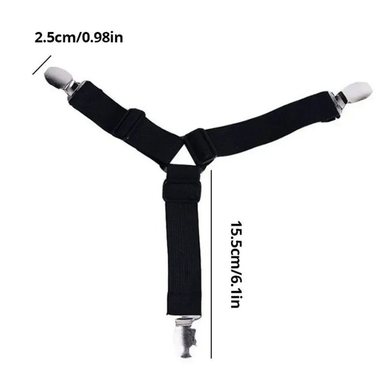 4Pcs Adjustable Bed Sheet And Quilt Holder for Bed Sheet Organizer Mattress Cover Clip For Home Elastic Straps Adjustable Clips - Image 4