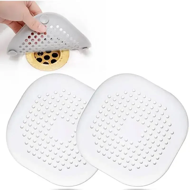 Durable Silicone Square Shower Drain Cover Prevents Sink Clogging, Shower Drain Strainer, Adsorption Sink Strainer, Convenient - Image 7