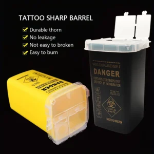 1L Plastic Tattoo Waste Box Medical Supplies Container Disposable Needle Tips Recycling Buckets Collection Tattoos Accessories
