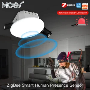 Tuya Smart ZigBee/WiFi Human Presence Detector Radar Detection Sensor Photometric 2 in 1 Function Smart Life Ceiling PIR Hub