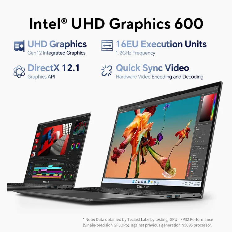 Teclast F17Plus 17.3 inch Laptop Intel N95 16GB RAM 512GB SSD Windows 11 Notebook 180° Flip Computer Backlit Keyboard mini-HDMI - Image 4