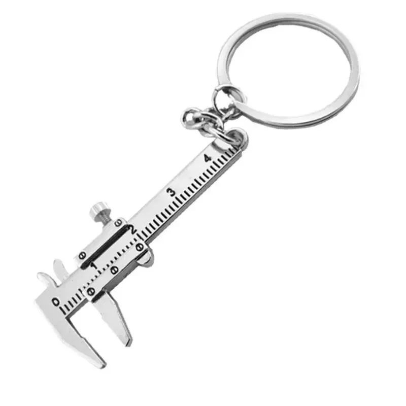 Mini vernier caliper bolso chaveiro ornamentos pequeno 3d móvel precisão medida ferramenta acessórios slider régua liga - Image 2