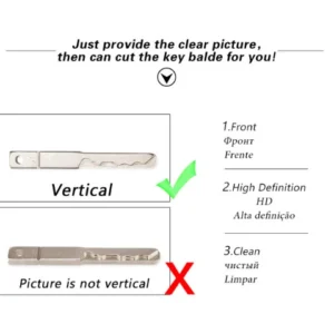 KEYYOU for Cutting Cut Key Blade Service CNC - Send a Clear Blade Picture For Cutting(need to order a car key & cutting service)