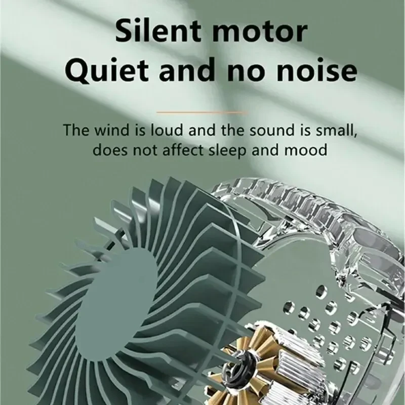 New Mini Portable Fan Portable Rechargeable Bladeless Turbo Ultra Quiet Student Hand Held Fan Outdoor Sports Travel - Image 5