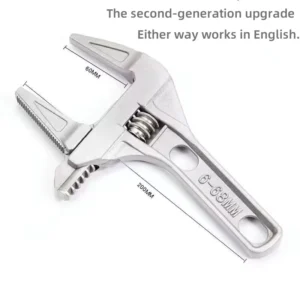 Mini Adjustable Bathroom Adjustable Wrench Strong Clamping Large Open End Multifunctional Aluminum Spanner Bathroom Repair Tool