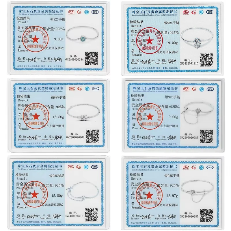 Bracelet Silver 925 Original 17-20CM Star Moon Sun Four Leaf Clover Green Zircon Bracelets Fit DIY Charms Birthday Jewelry Gifts - Image 5