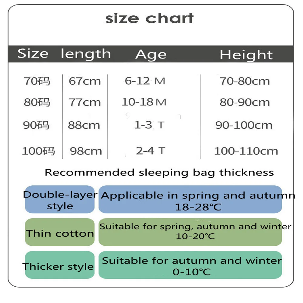 Baby Cartoon Split-legged Sleepsacks With Detachable Sleeves For Boys Girls Children's Sleeping Bag Autumn And Winter Thickened - Image 2