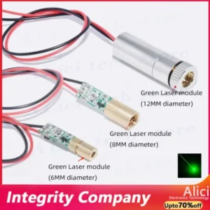 Green point laser head 10mW laser module 12MM/8MM/6MM diameter laser tube Green laser beam