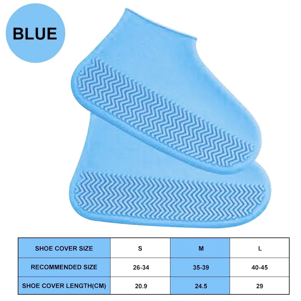 Waterproof Shoe Covers Silicone Anti-Slip Rain Boots Unisex Sneakers Protector for Outdoor Rainy Day Reusable Rain Shoe Cover - Image 9