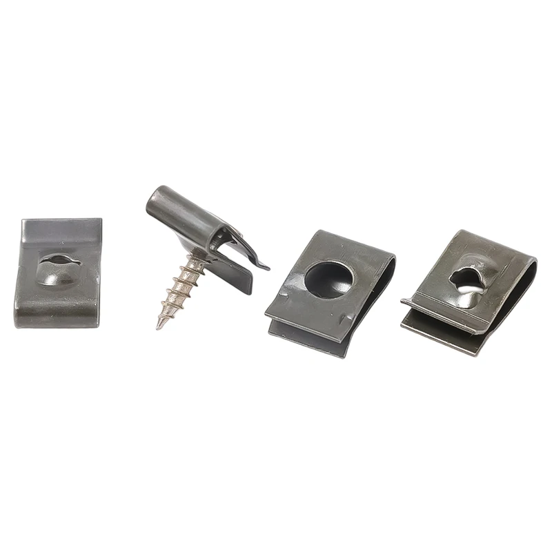 Self Tapping Screws Metal Fastener Clip for Car Motorcycle U-Type Clip with Screw Anti-rust Protection Clip Screw Iron Sheet Kit - Image 4