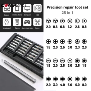 25 in 1 Precision Screwdriver Set Mobile Phone Clock Computer Multifunction Maintenance Disassembly Tool Set Screwdriver 24pcs