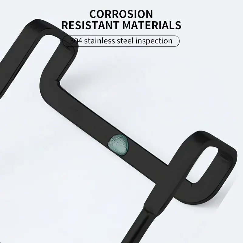 Stainless Steel Double S Hook Free Punch Wall Hanging Bathroom Kitchen Door S Hook Towel Storage Rack - Image 4