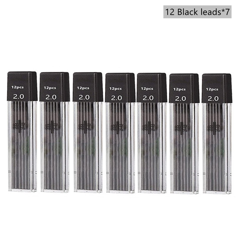Mechanical Pencil Set 2.0 mm with 2B Black/Colors Lead Refill For Writing Sketching Art Drawing Painting School Automatic Pencil - Image 23