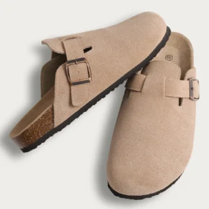 Shevalues Suede Clogs For Women Men Summer Cork Mules Soft Footbed Sandals With Arch Support  New Leisure Fashion Genuine Clogs