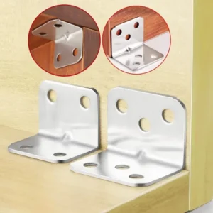 4-hole 6-hole L-shaped corner code hardware right angle bracket cabinet fastener, suitable for cabinet tables, chairs, beds