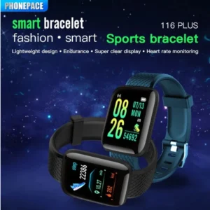 Smart Fitness Tracker Bracelet with Color Screen Health Reminders Exercise Step Counting Intelligent Information Notifications