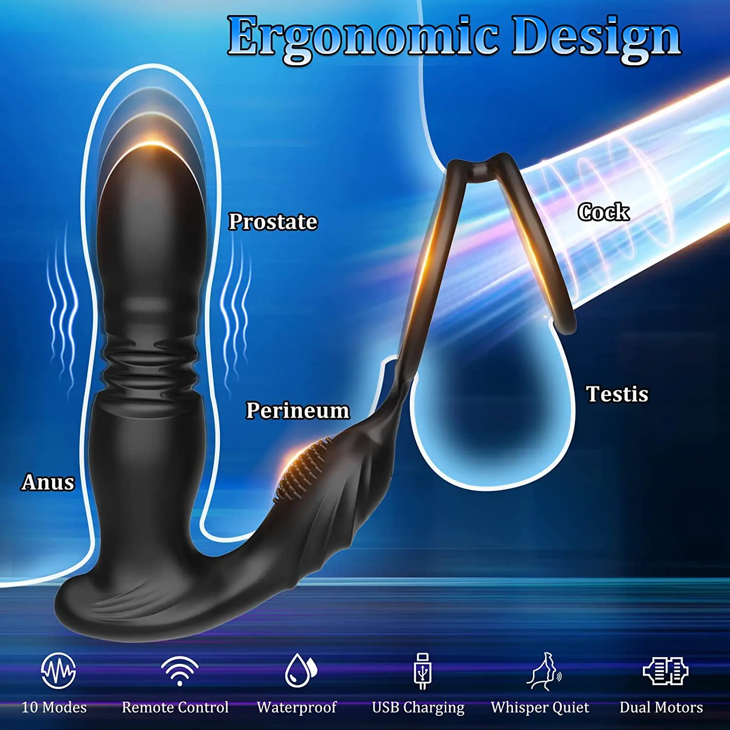 Telescopic Vibrating Butt Plug Anal Vibrator Wireless Remote Sex Toys for Women Ass Anal Dildo Prostate Massager Men Buttplug - Image 4