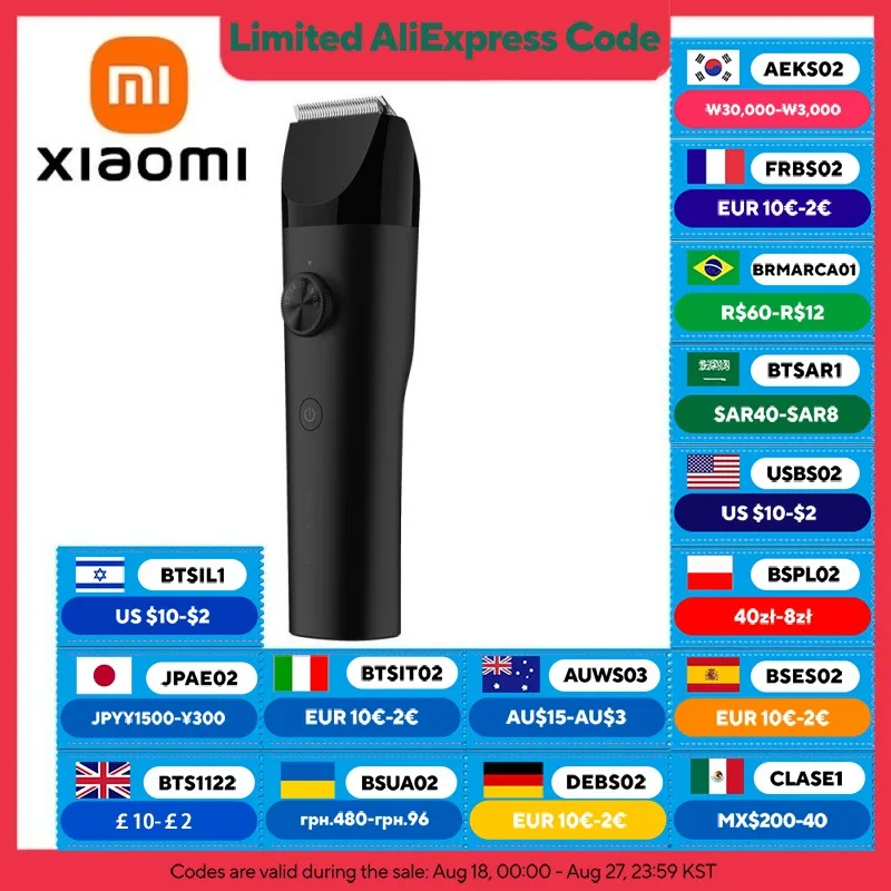 XIAOMI MIJIA Hair Trimmer Machine Hair Clipper IPX7 Waterproof Professional Cordless Electric Hair Cutting Barber Trimmers Men