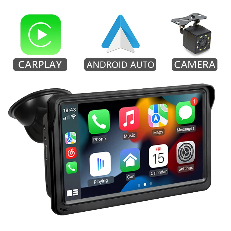 7inch Carplay Android Auto Car Radio Multimedia Video Player Touch Screen AUX USB With Remote Control - Image 7