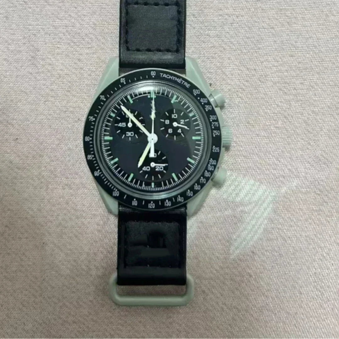 2025 Newest High Quality Wantch Men's and Women's Moon Mercury Quartz Chronograph Watch Celestial Galaxy Dial 6-Hand Hot Sale - Image 13