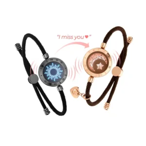 Totwoo Romantic Couple Gift Smart Bluetooth Bracelets with Vibration Reminder for iOS Android Long Distance