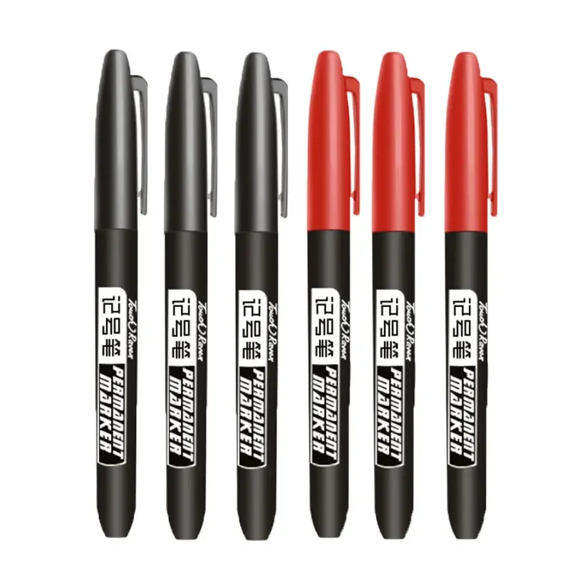 Permanent Marker Pen Drawing Markers Black Blue Red Waterproof Ink Sketch Pens Stationery Art School Supplies For Glass Metal - Image 17