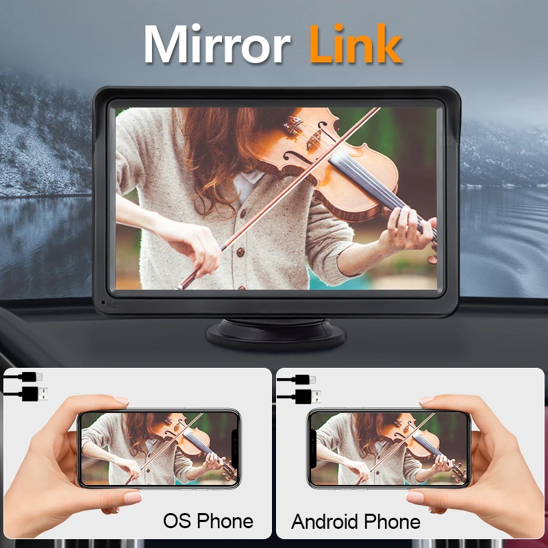 7inch Carplay Android Auto Car Radio Multimedia Video Player Touch Screen AUX USB With Remote Control - Image 3