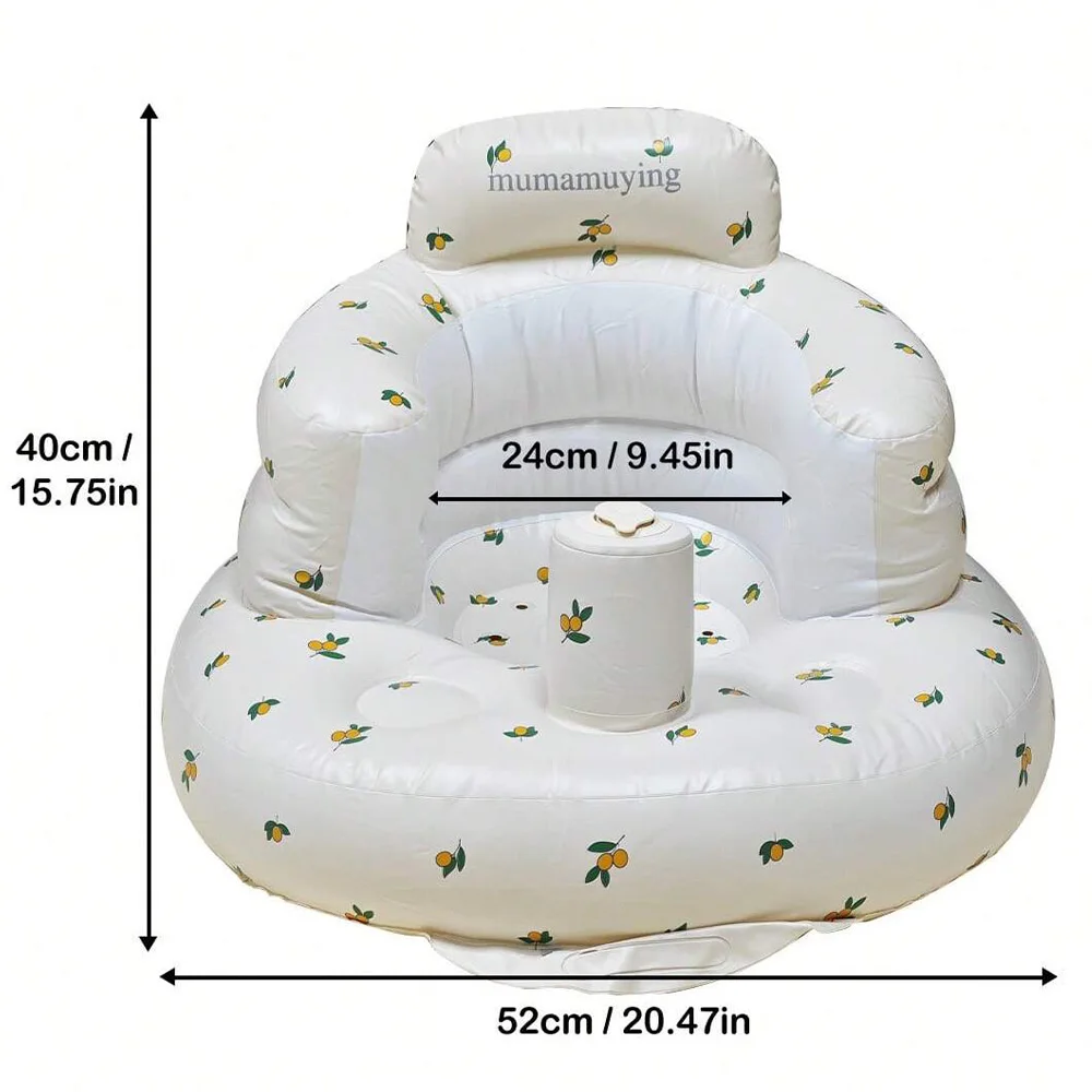 Infant Shining Baby Inflatable Sofa Children Puff Portable Bath Chairs PVC Multifunctional Seat Practice Sitting Bath Stool - Image 7