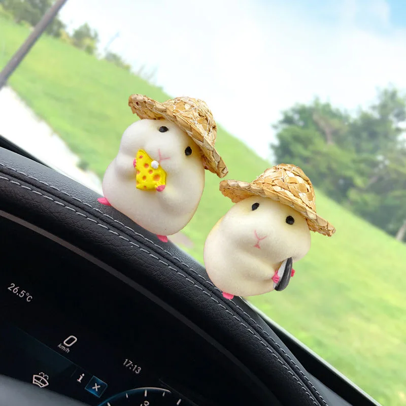 Car Decoration Hamster Car Accessories New Console Cute Doll Car Interior Pendant Decoration Cool Decoration Accesories
