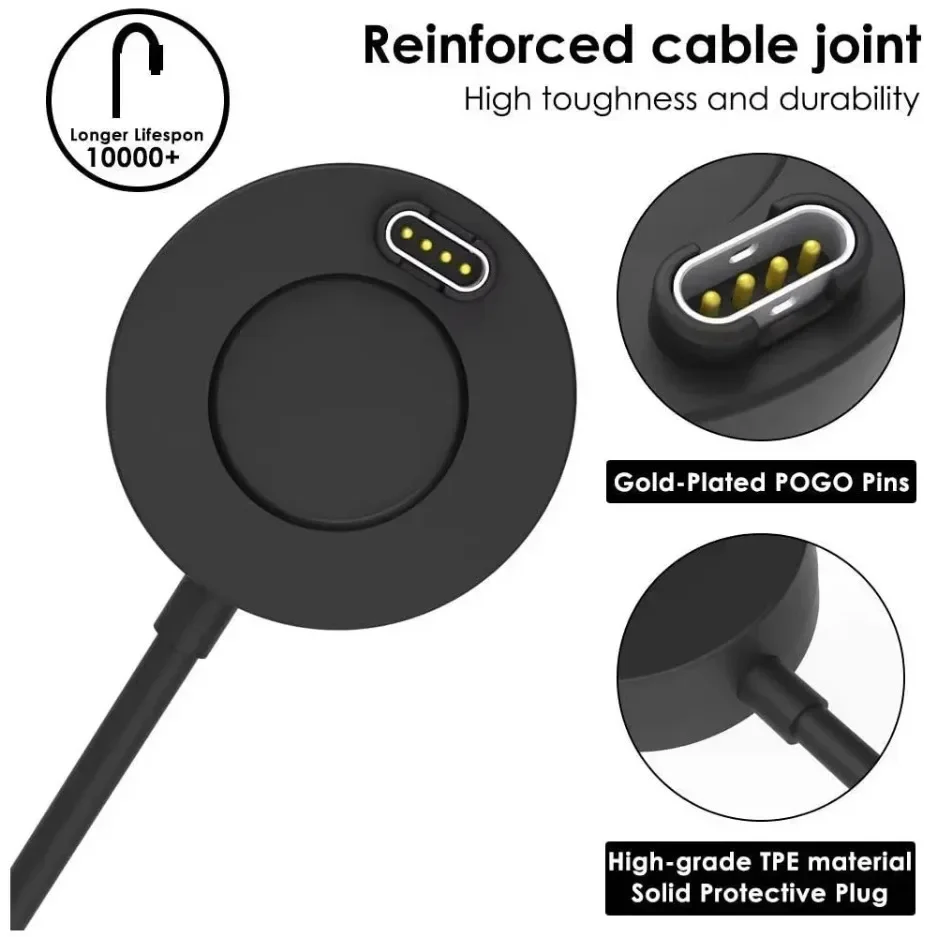 Charger Dock for Garmin Vivoactive 3 4 4S/ Fenix 5 5S 5X 6 6S 6X / Venu 2 2S Sq USB Charging Cable Stand Station Date Syn - Image 5