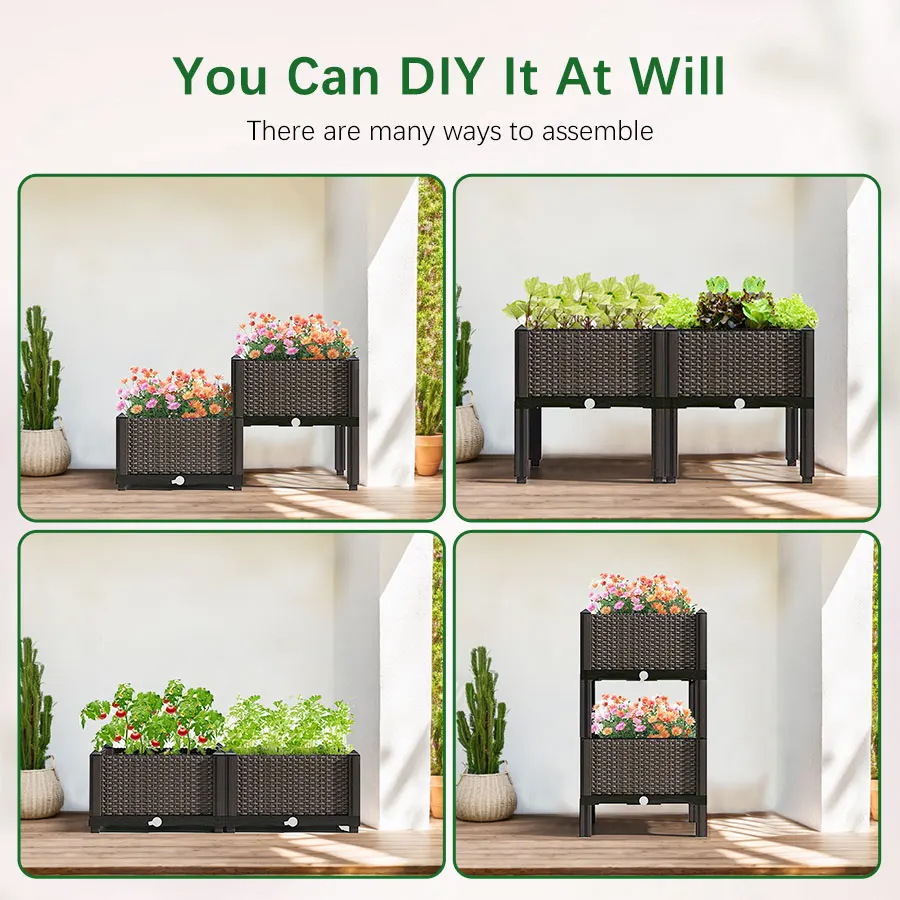 Plastic Large Flower Pot Box For Vegetable Planting Home Garden Decoration Pots For Plants Plant Pot Indoor Outdoor Planting Box - Image 4